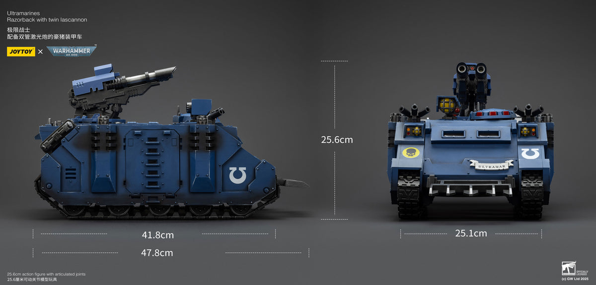 Joytoy 1/18 Warhammer 40k Ultramarines - Razorback with Twin Lascannon