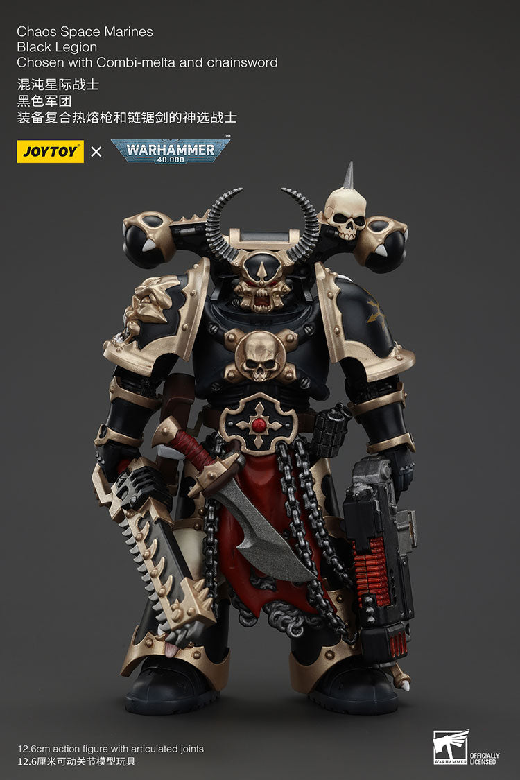 Joytoy 1/18 Warhammer 40k Chaos Space Marines Black Legion - Chosen with Combi-melta and chainsword