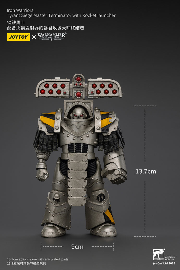 Joytoy 1/18 Warhammer The Horus Heresy lron Warriors - Tyrant Siege Master Terminator with Rocket Launcher