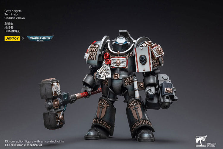 Joytoy 1/18 Warhammer 40K Grey Knights Nemesis Dreadknight with Terminator Caddon Vibova