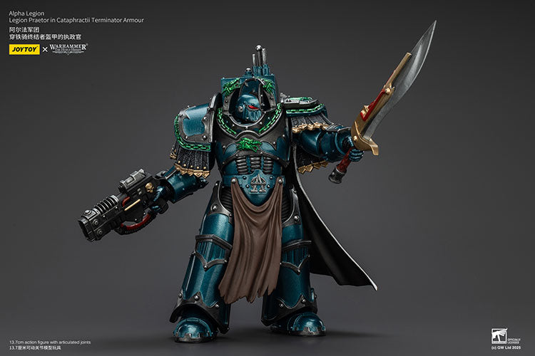 Joytoy 1/18 Warhammer The Horus Heresy Alpha Legion - Legion Praetor in Cataphractii Terminator Armour