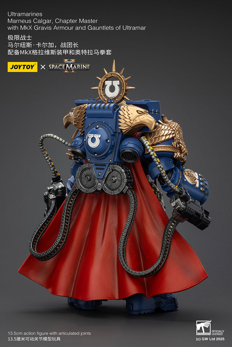 Joytoy 1/18 Warhammer 40k Space Marine Ultramarines - Marneus Calgar, Chapter Master with MKX Gravis Armour and Gauntlets of Ultramar