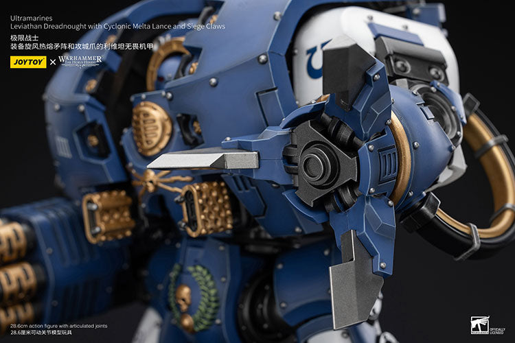 Joytoy 1/18 Warhammer The Horus Heresy Ultramarines Leviathan Dreadnought with Cyclonic Melta Lance and Siege Claw