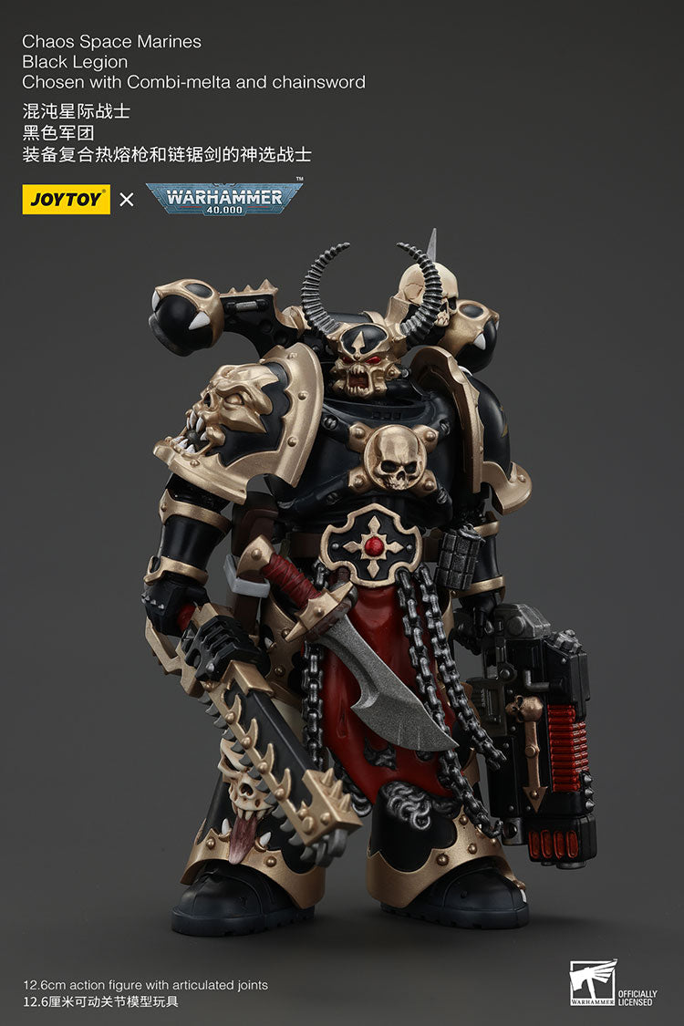 Joytoy 1/18 Warhammer 40k Chaos Space Marines Black Legion - Chosen with Combi-melta and chainsword