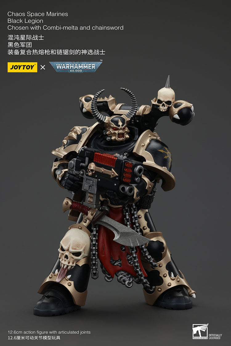Joytoy 1/18 Warhammer 40k Chaos Space Marines Black Legion - Chosen with Combi-melta and chainsword