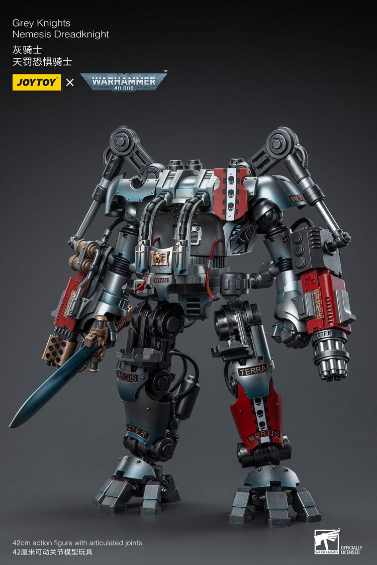Joytoy 1/18 Warhammer 40K Grey Knights Nemesis Dreadknight with Terminator Caddon Vibova