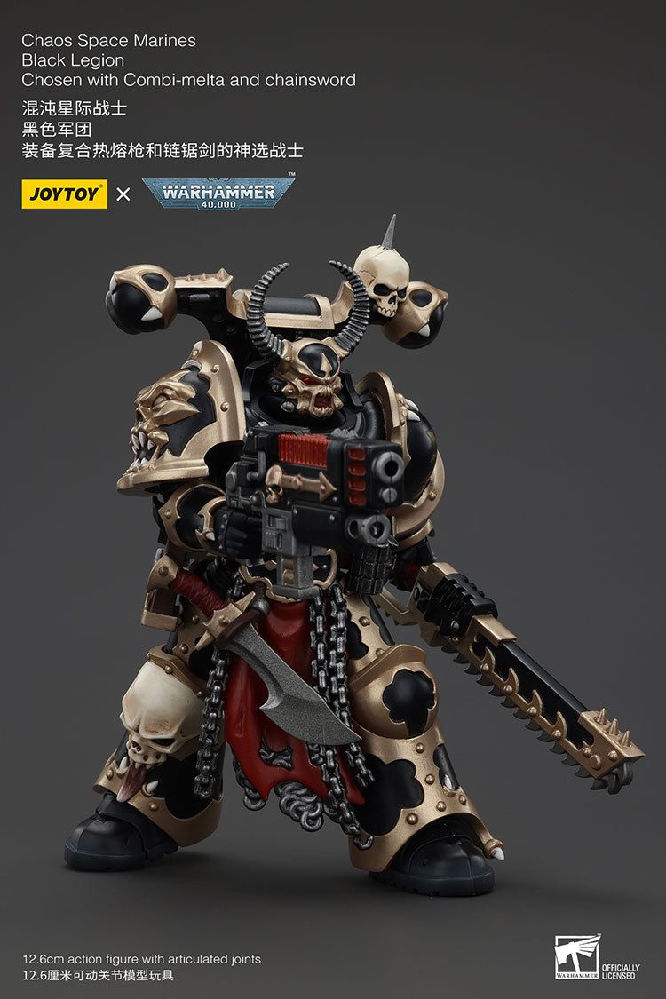 Joytoy 1/18 Warhammer 40k Chaos Space Marines Black Legion - Chosen with Combi-melta and chainsword