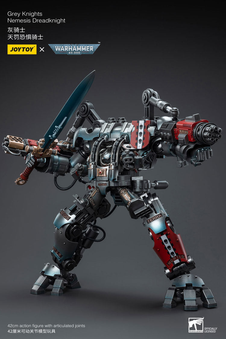 Joytoy 1/18 Warhammer 40K Grey Knights Nemesis Dreadknight with Terminator Caddon Vibova