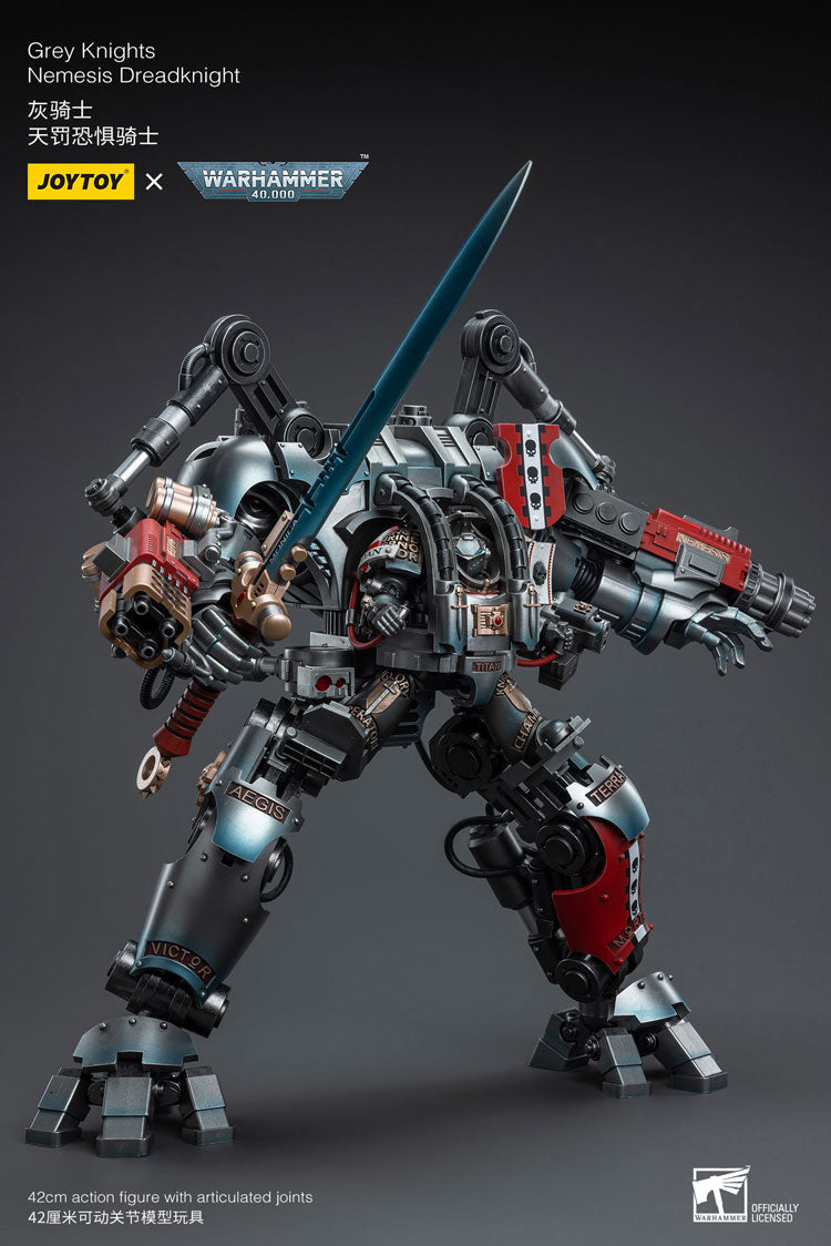 Joytoy 1/18 Warhammer 40K Grey Knights Nemesis Dreadknight with Terminator Caddon Vibova