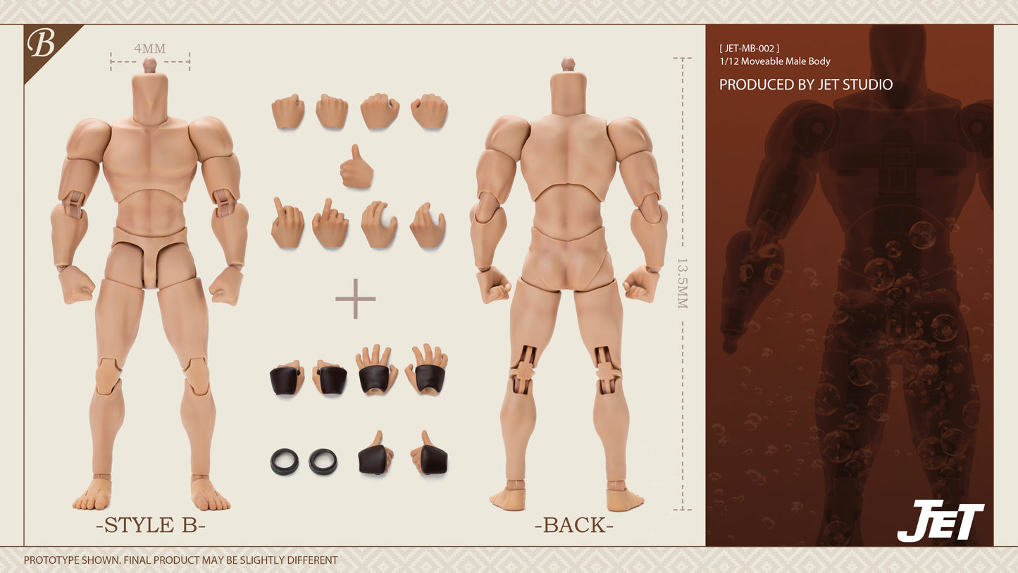 Jet Studio 1/12 Moveable Male Body
