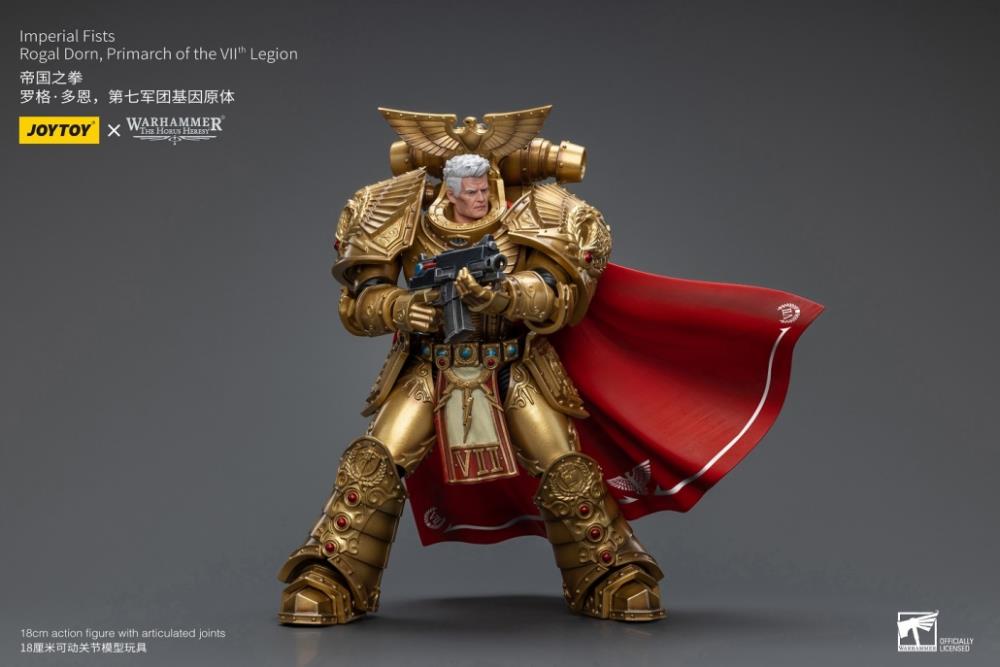 Joytoy 1/18 Warhammer 40k Imperial Fists Rogal Dorn, Primarch of the VIIth Legion