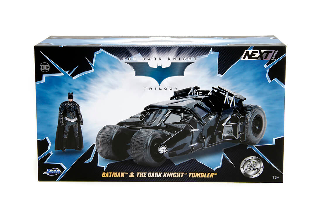 Jada Toys 1/24 DC The Dark Knight 2008 Batmobile with Batman Next Level