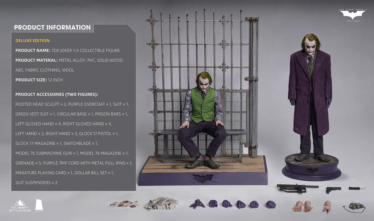 Queen Studios InArt 1/6 DC The Dark Knight Joker Deluxe