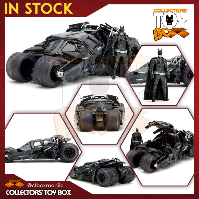 Jada Toys 1/24 DC The Dark Knight 2008 Batmobile with Batman Next Level