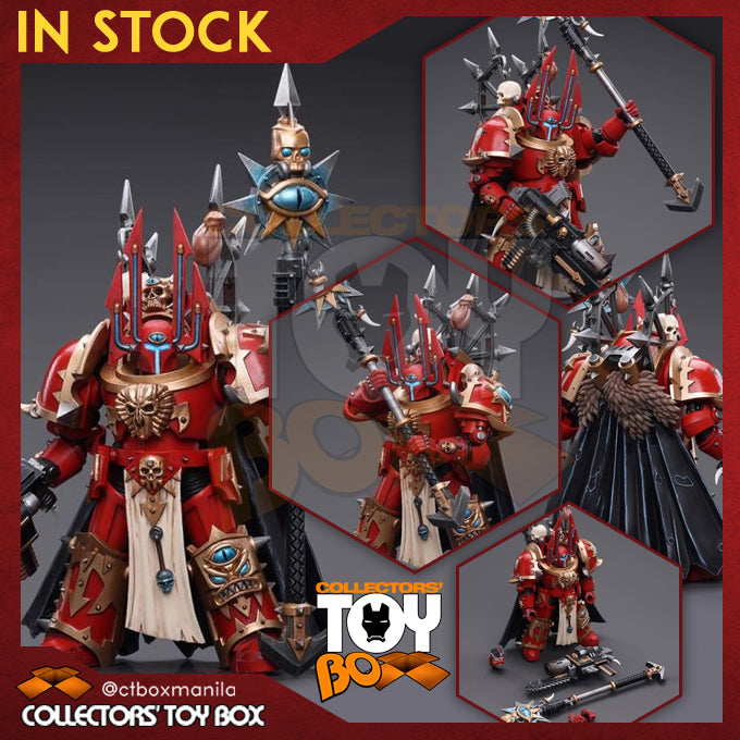 Joytoy 1/18 Warhammer 40K Chaos Space Marines Crimson Slaughter Sorcerer Lord in Terminator Armor