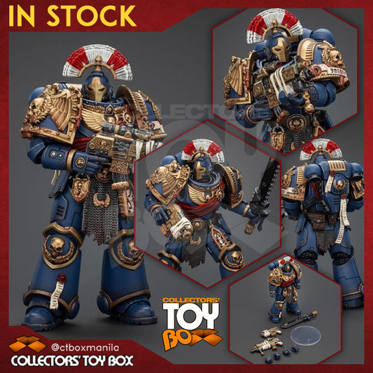 Joytoy 1/18 Warhammer 40k Space Marine 2 Ultramarines - Relic Secundus Armour with Artificer Bolt Rifle Chainsword and Bolt Pistol