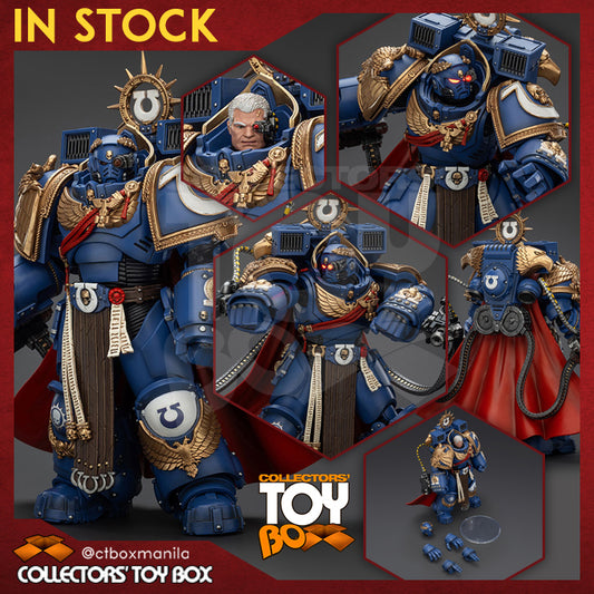 Joytoy 1/18 Warhammer 40k Space Marine Ultramarines - Marneus Calgar, Chapter Master with MKX Gravis Armour and Gauntlets of Ultramar