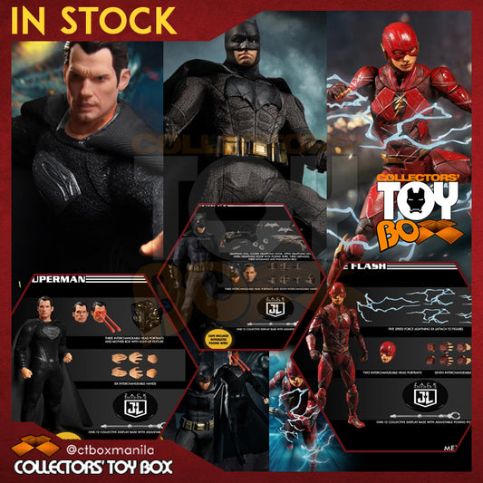 Mezco One:12 Collective DC Zack Snyder's Justice League Batman, Superman and Flash Deluxe Steel Box Set