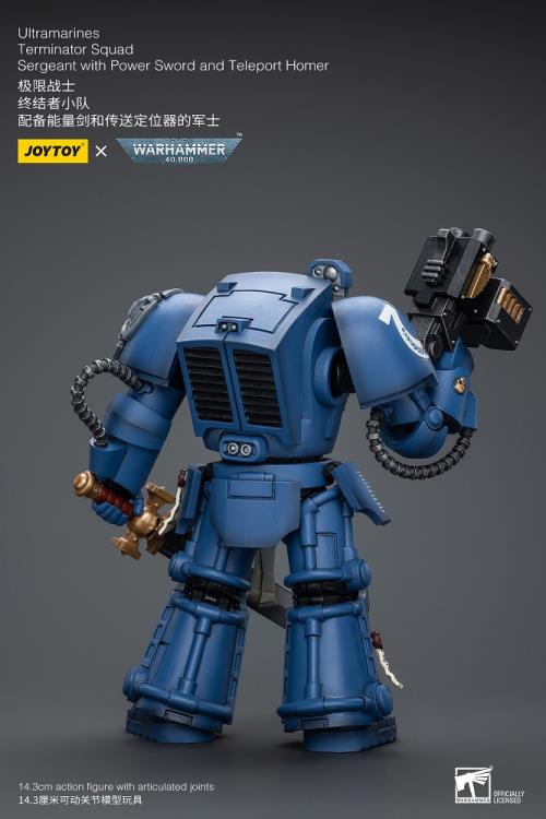 Joytoy 1/18 Warhammer 40k Ultramarines Terminator Squad Sergeant with Power Sword and Teleport Homer (2025)