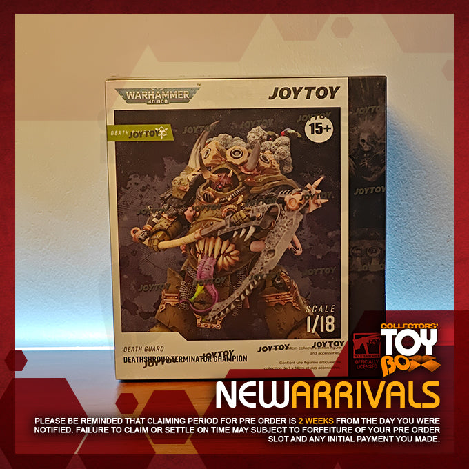 Joytoy 1/18 Warhammer 40k Death Guard Deathshroud Terminator Champion with Manreaper and Plaguespurter Gauntlets
