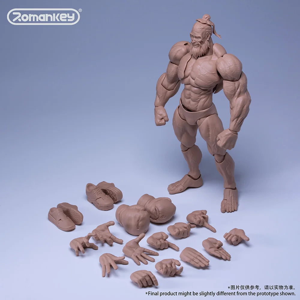 Romankey 1/12 Ultra-Movable Male Figure Big Guy Yellow Skin