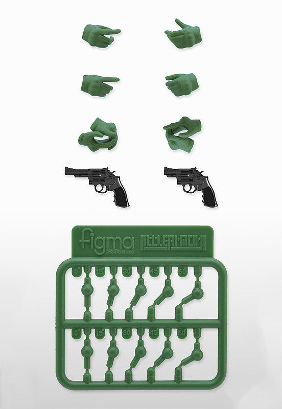 Tomytec Little Armory LAOP07 Figma Tactical Gloves 2 Revolver Set (Green)