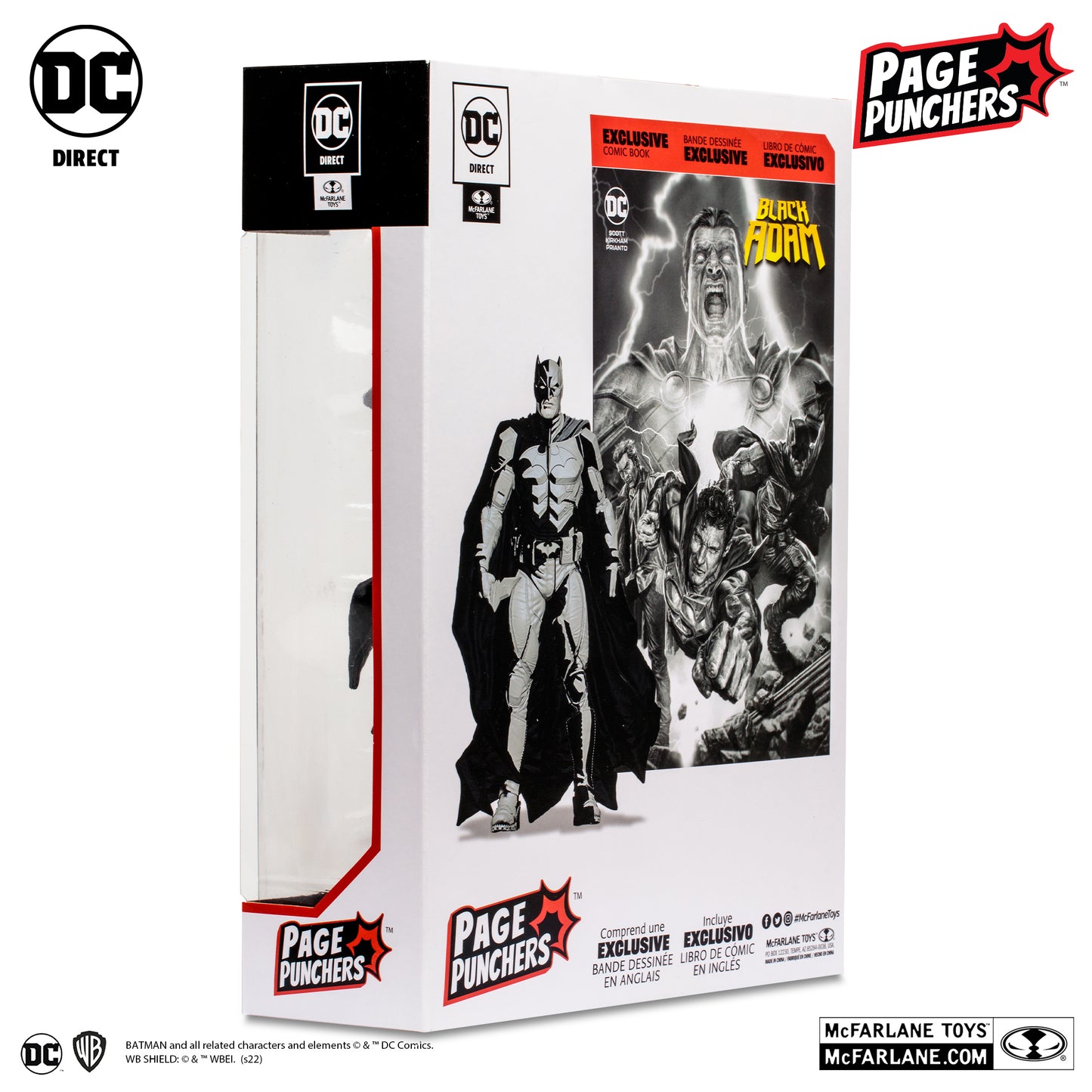 McFarlane Toys DC Direct Page Punchers Black Adam Wave - Batman Line Art Variant (Gold Label)