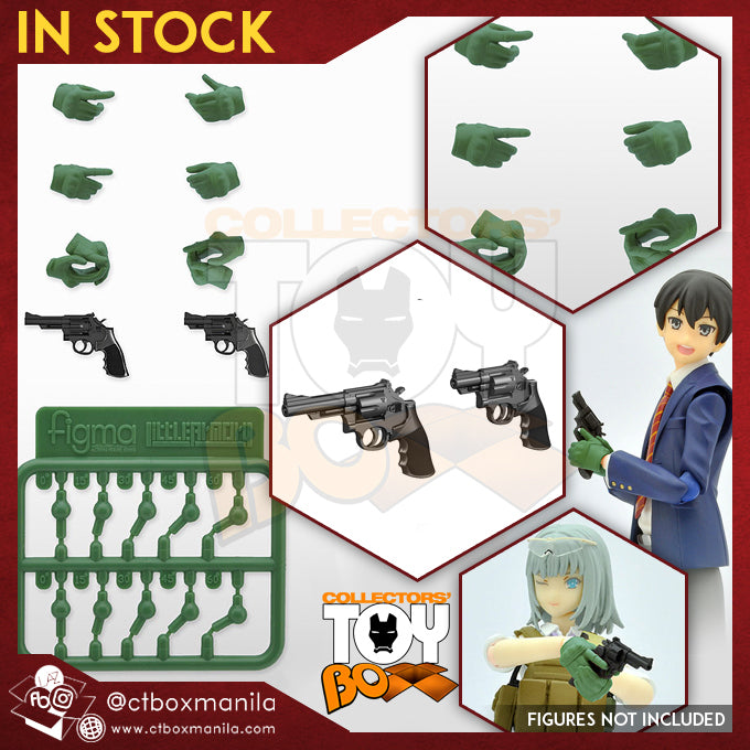 Tomytec Little Armory LAOP07 Figma Tactical Gloves 2 Revolver Set (Green)