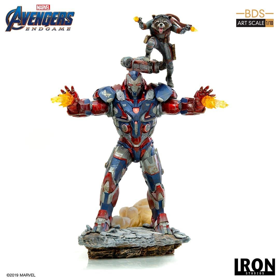 Iron Studios Art Scale 1/10 Marvel Avengers Endgame Iron Patriot and Rocket Raccoon