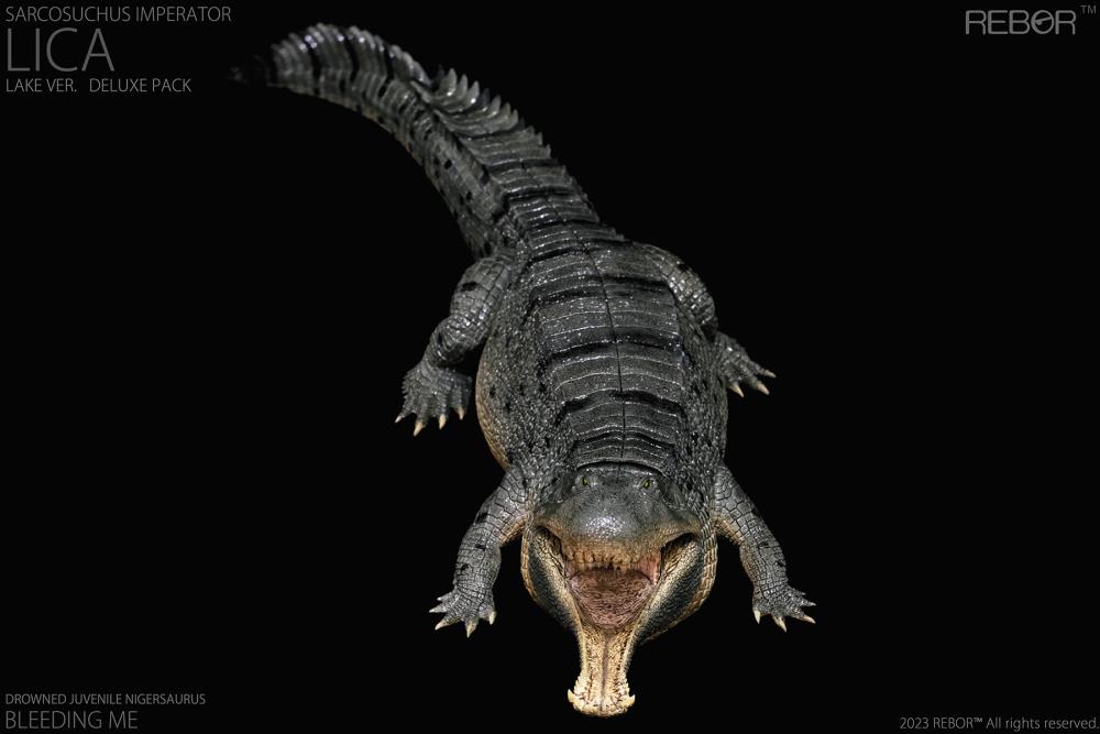 Rebor 1/35 Museum Class Replica - Sarcosuchus imperator "Lica" (Lake Ver.) [Deluxe Pack]
