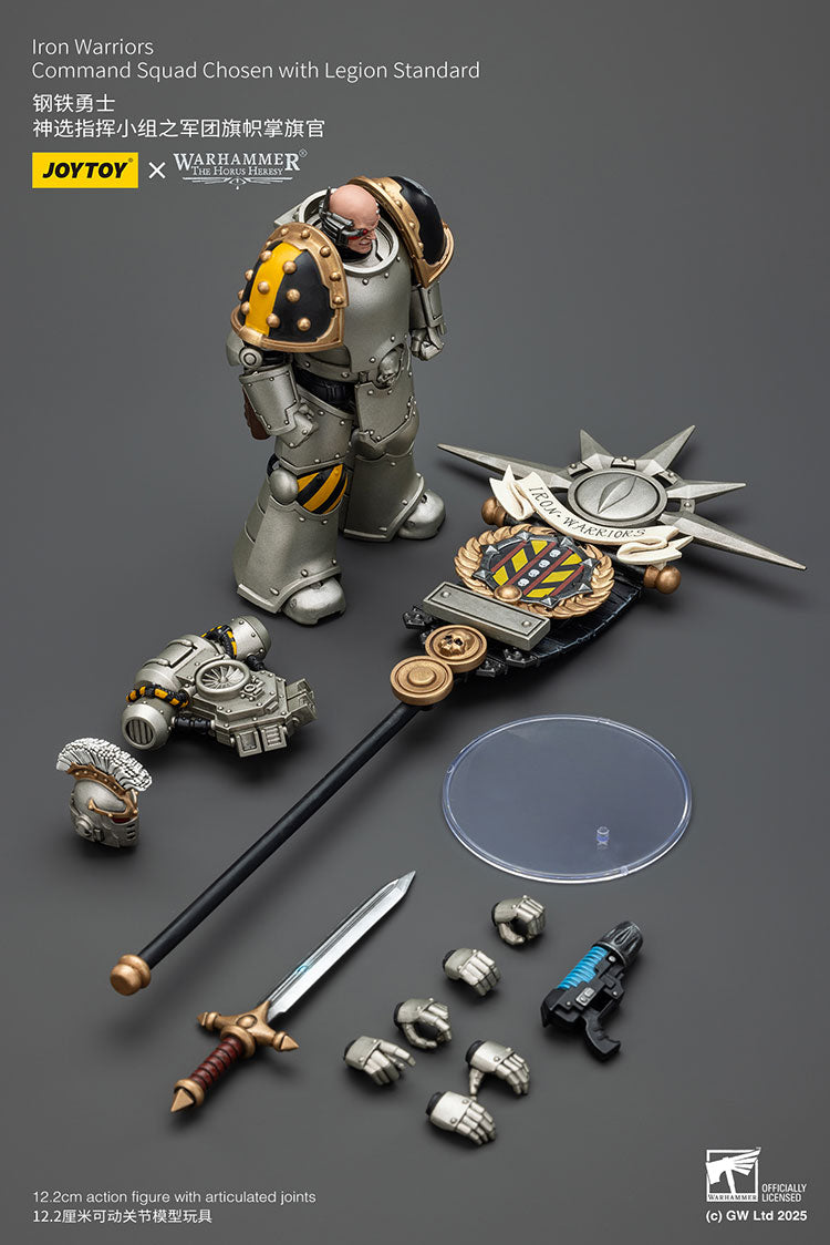 Joytoy 1/18 Warhammer The Horus Heresy Iron Warriors - Command Squad Chosen with Legion Standard