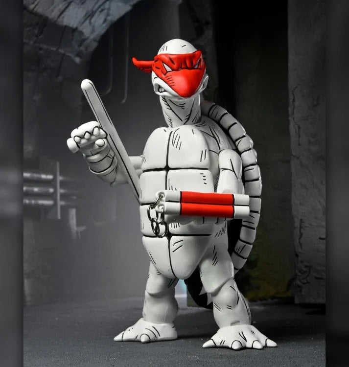 Neca Teenage Mutant Ninja Turtles The First Sketch Turtles (Black & White) 2-Pack