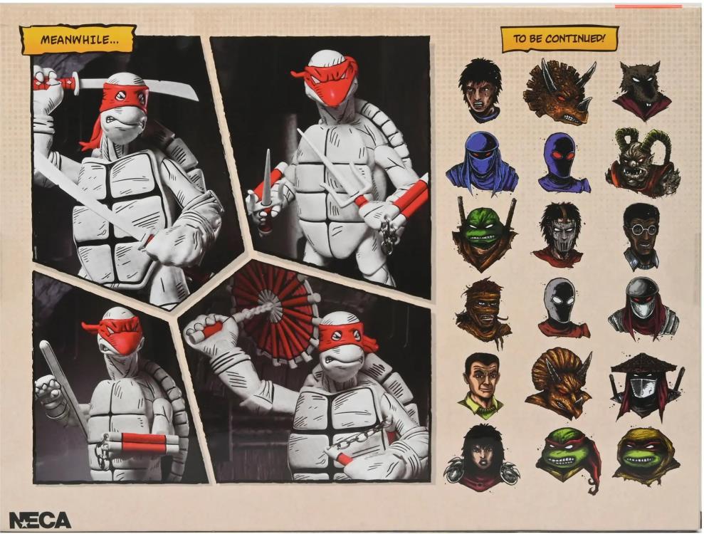 Neca Teenage Mutant Ninja Turtles The First Sketch Turtles (Black & White) 2-Pack