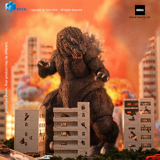Hiya Toys Exquisite Basic Godzilla, Mothra and King Ghidorah: Giant Monsters All-Out Attack 2001 - Godzilla [Dented Box]