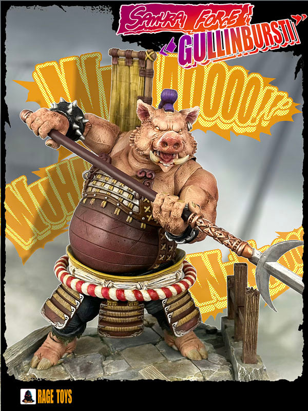 Rage Toys Samurai Force Gullinbursti (Bebop) with Jacket Accessories