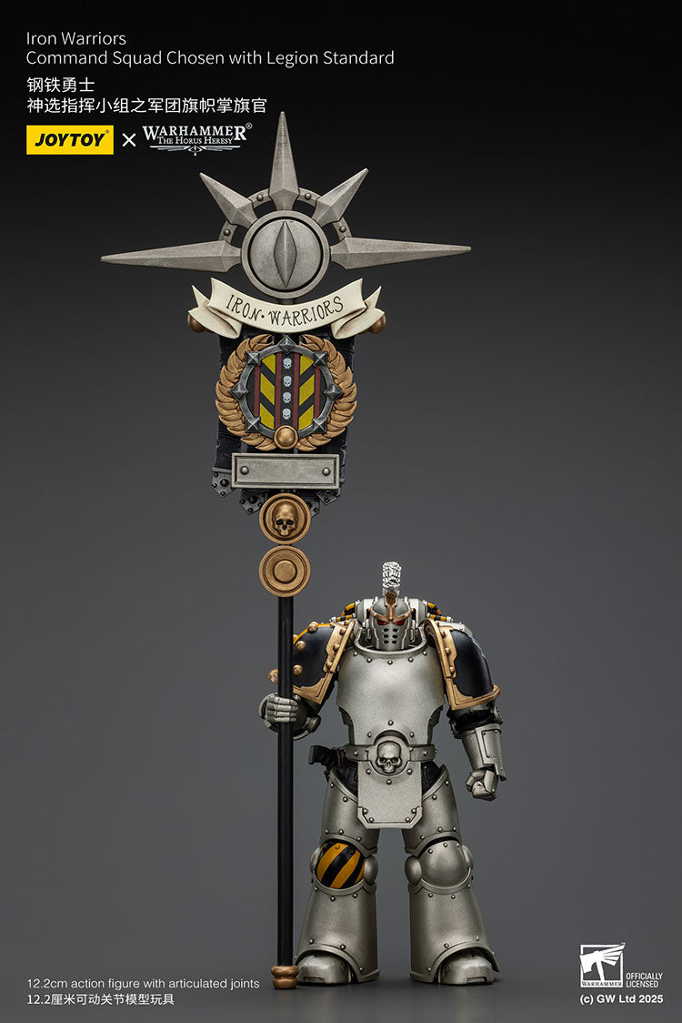 Joytoy 1/18 Warhammer The Horus Heresy Iron Warriors - Command Squad Chosen with Legion Standard