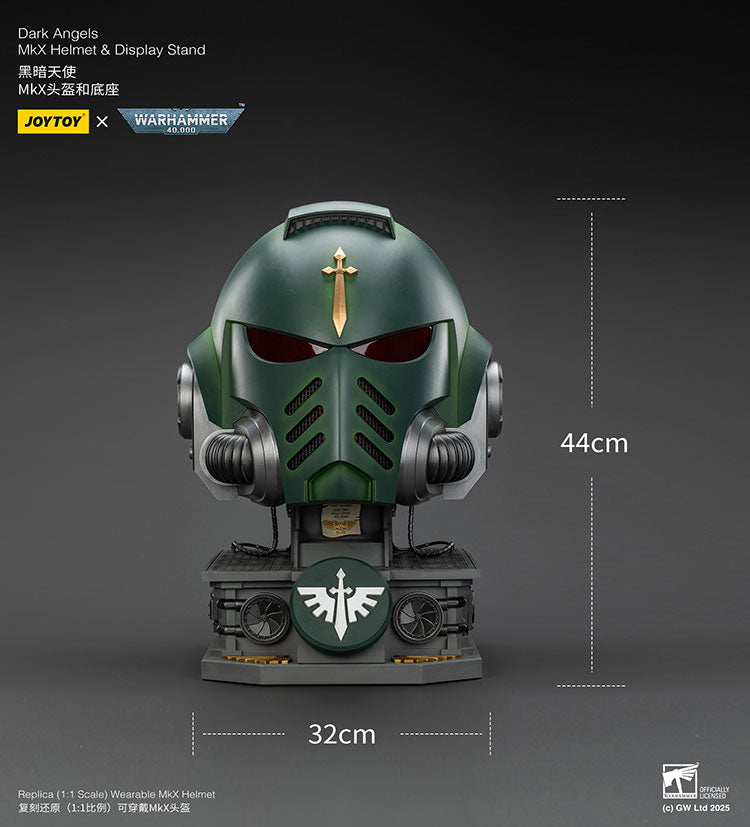 Joytoy 1/18 Warhammer 40k Dark Angels MkX Helmet & Display Stand