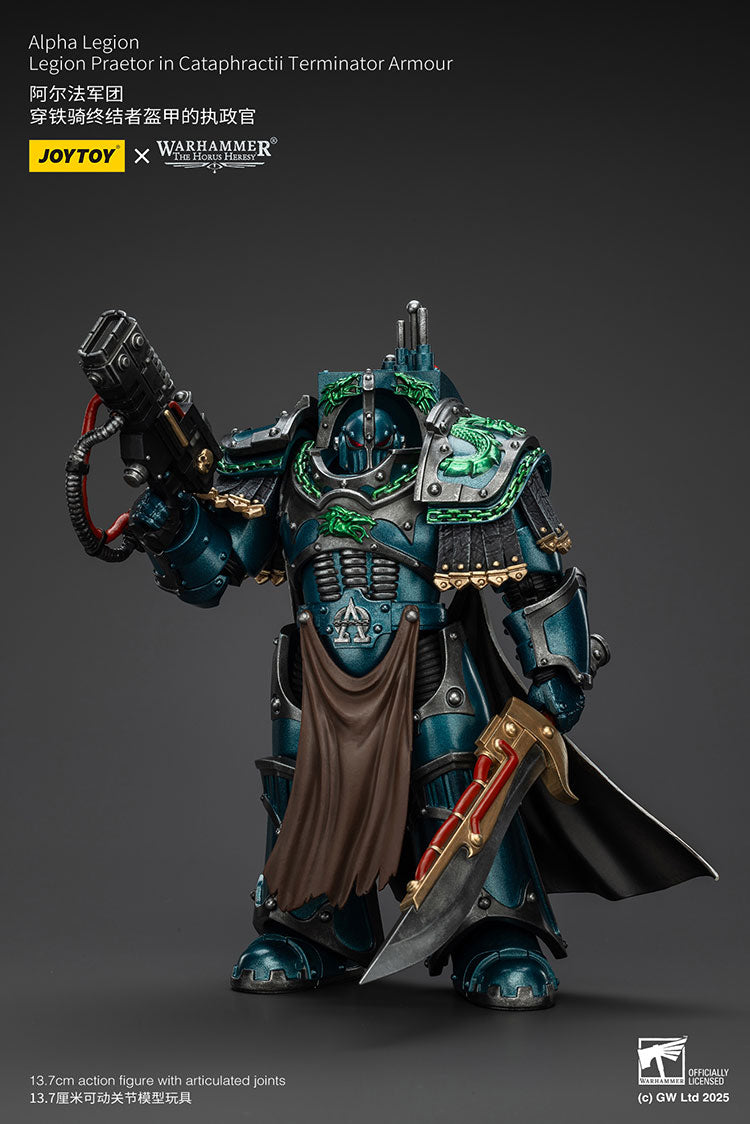 Joytoy 1/18 Warhammer The Horus Heresy Alpha Legion - Legion Praetor in Cataphractii Terminator Armour