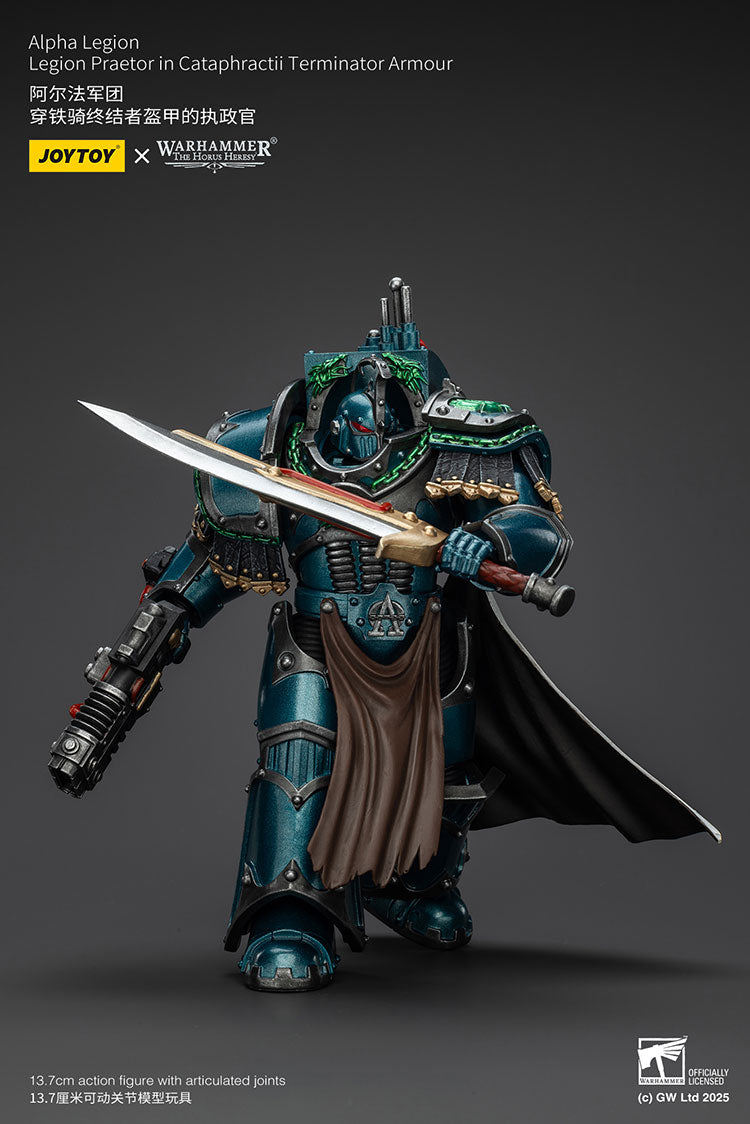 Joytoy 1/18 Warhammer The Horus Heresy Alpha Legion - Legion Praetor in Cataphractii Terminator Armour