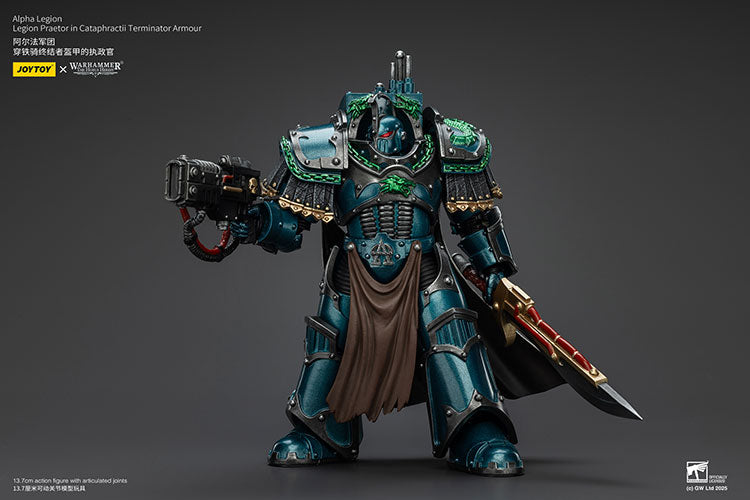 Joytoy 1/18 Warhammer The Horus Heresy Alpha Legion - Legion Praetor in Cataphractii Terminator Armour