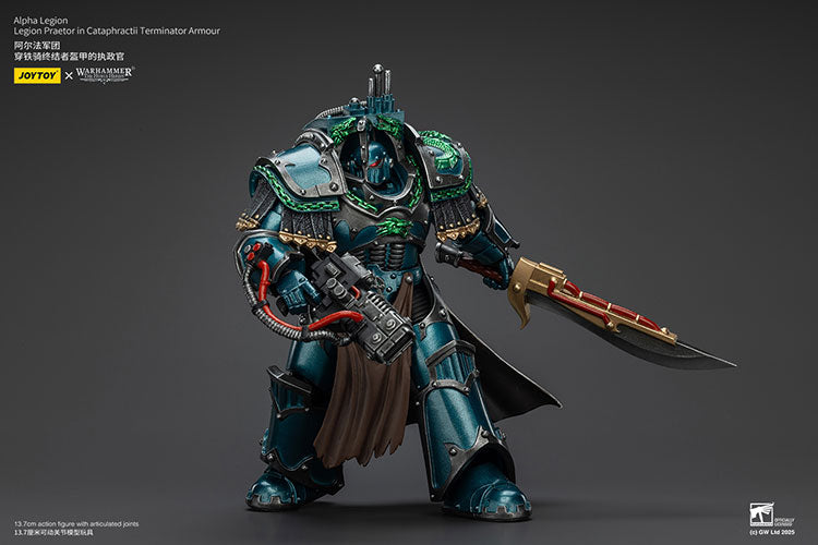 Joytoy 1/18 Warhammer The Horus Heresy Alpha Legion - Legion Praetor in Cataphractii Terminator Armour