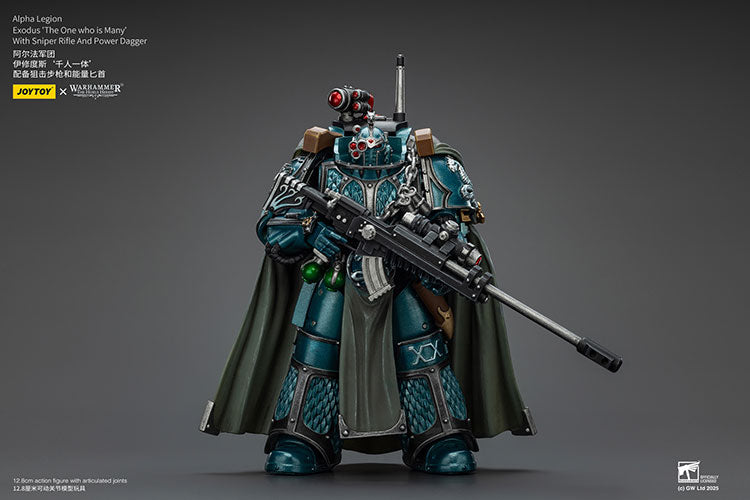 Joytoy 1/18 Warhammer The Horus Heresy Alpha Legion - Exodus 'The One who is Many’ With Sniper Rifle And Power Dagger