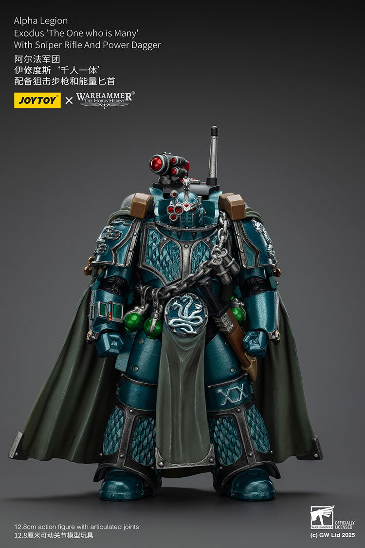 Joytoy 1/18 Warhammer The Horus Heresy Alpha Legion - Exodus 'The One who is Many’ With Sniper Rifle And Power Dagger