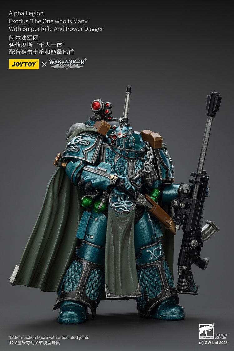 Joytoy 1/18 Warhammer The Horus Heresy Alpha Legion - Exodus 'The One who is Many’ With Sniper Rifle And Power Dagger