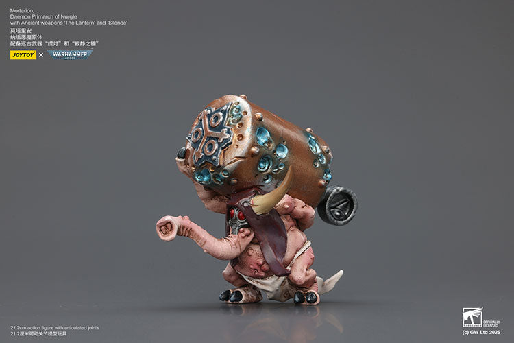 Joytoy 1/18 Warhammer 40k Mortarion, Daemon Primarch of Nurgle with Ancient weapons The Lantern and Silence