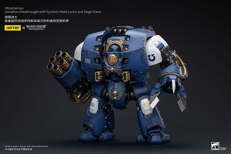 Joytoy 1/18 Warhammer The Horus Heresy Ultramarines Leviathan Dreadnought with Cyclonic Melta Lance and Siege Claw