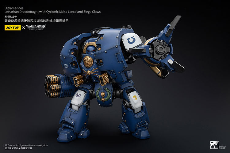 Joytoy 1/18 Warhammer The Horus Heresy Ultramarines Leviathan Dreadnought with Cyclonic Melta Lance and Siege Claw