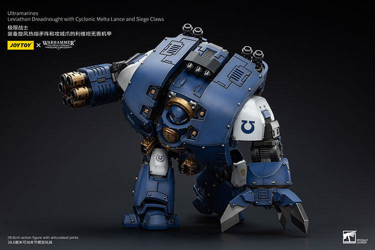 Joytoy 1/18 Warhammer The Horus Heresy Ultramarines Leviathan Dreadnought with Cyclonic Melta Lance and Siege Claw