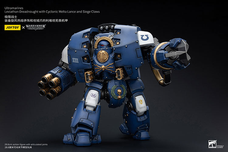 Joytoy 1/18 Warhammer The Horus Heresy Ultramarines Leviathan Dreadnought with Cyclonic Melta Lance and Siege Claw