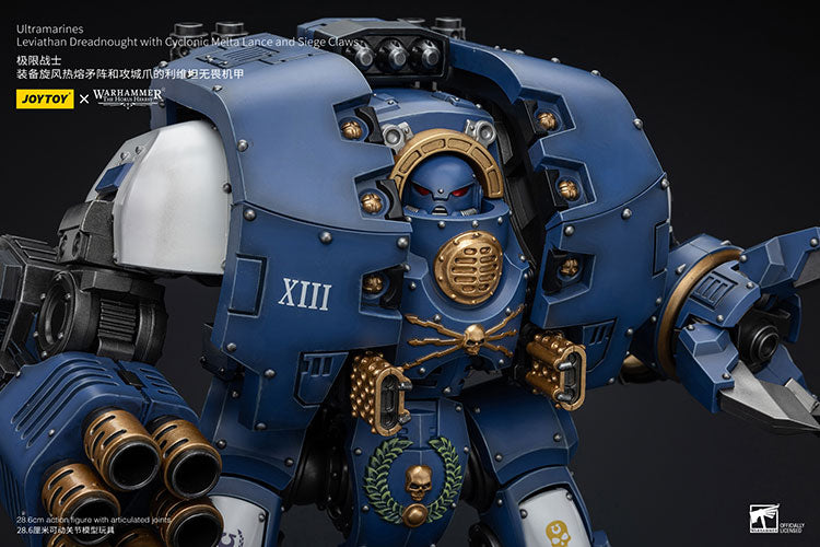Joytoy 1/18 Warhammer The Horus Heresy Ultramarines Leviathan Dreadnought with Cyclonic Melta Lance and Siege Claw